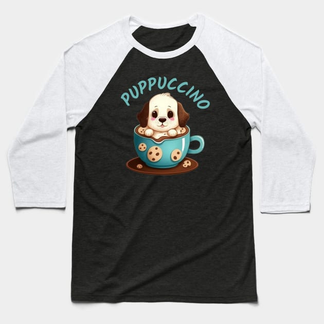 Corgi Puppuccino Baseball T-Shirt by WoodShop93